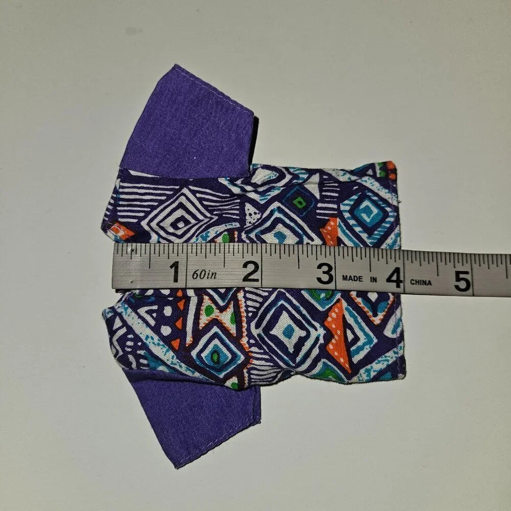 VTG Ken Shirt 90s Retro Purple White Orange Geometric Tiki Barbie Doll